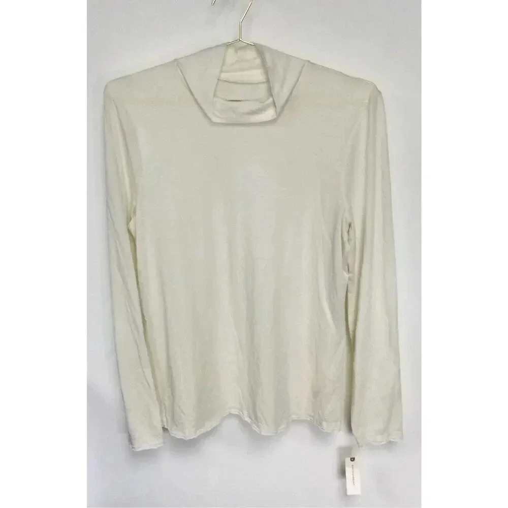 Antropologie Womens Ivory Pullover Turtleneck Long Sleeve Top Size XL NWT‎